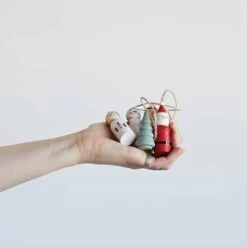 Hello Honey® Hand-Painted Pine Wood Christmas Ornaments Set -Michaels X-Mas Decor D758834S 2