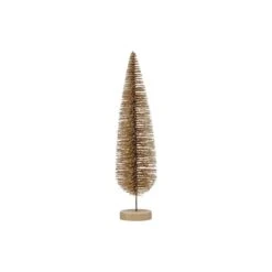 Hello Honey® 13" Gold Glitter Plastic Bottle Brush Tree With Wood Base -Michaels X-Mas Decor D758840S 1 1