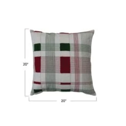 Hello Honey® Red & Green Plaid Pillow -Michaels X-Mas Decor D758847S 3