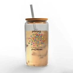 16oz. A Merry Little Meltdown Glass Can Tumbler 7 16oz. A Merry Little Meltdown Glass Can Tumbler -Michaels X-Mas Decor D761428S 2