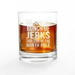 11oz. Jolliest Bunch Of Jerks Whiskey Glass 7 11oz. Jolliest Bunch Of Jerks Whiskey Glass -Michaels X-Mas Decor D761429S 2