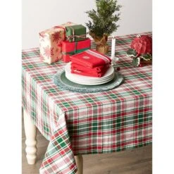 DII® Yuletide Plaid Tablecloth -Michaels X-Mas Decor M20014647 2