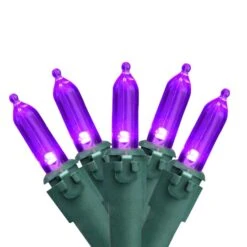 Northlight 50ct. LED Mini Christmas String Lights With Green Wire Purple -Michaels X-Mas Decor M20033847 1 1