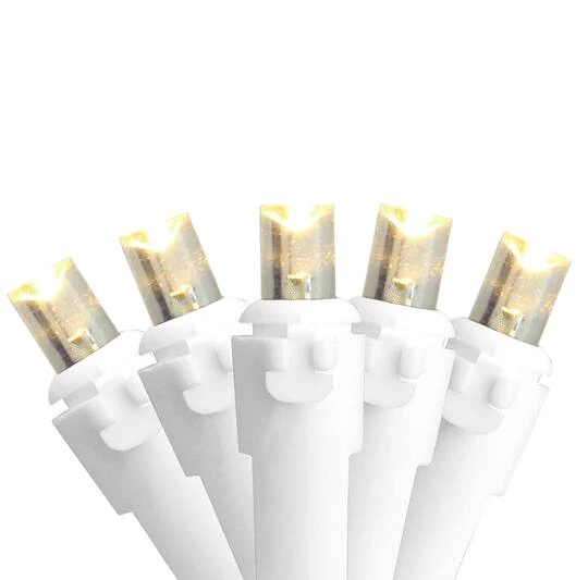 Northlight 100ct. LED Wide Angle Christmas String Lights With White Wire Warm White 4 Northlight 100ct. LED Wide Angle Christmas String Lights With White Wire Warm White - Image 2