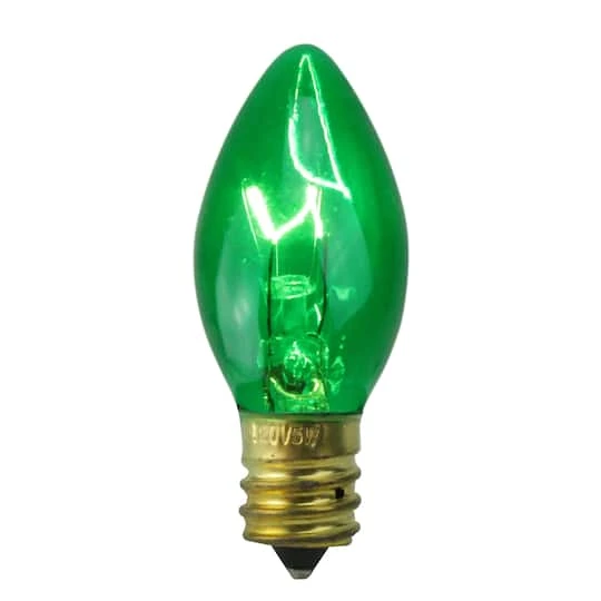 Northlight Incandescent C7 Replacement Bulbs, 25ct. Green 4 Northlight Incandescent C7 Replacement Bulbs, 25ct. Green - Image 2